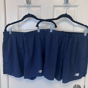 New Balance Navy Blue Running Shorts, Medium Lined - Lot of 2